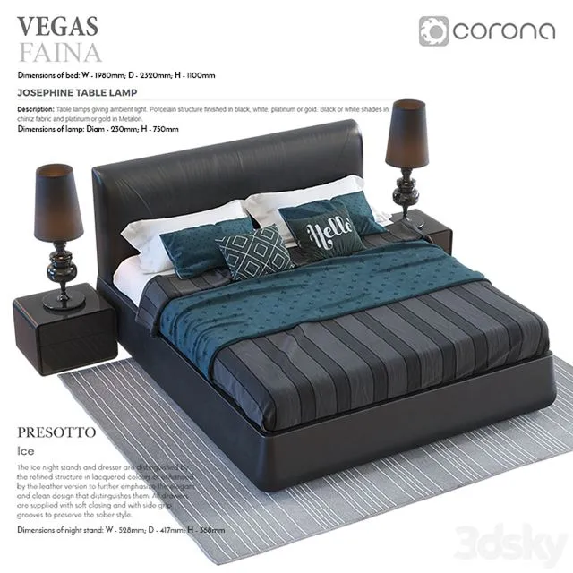 Faina bed 3dsMax Model