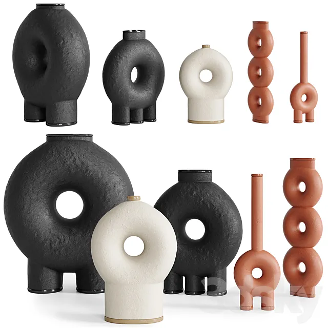 FAINA KUMANEC set of vases 3ds Max