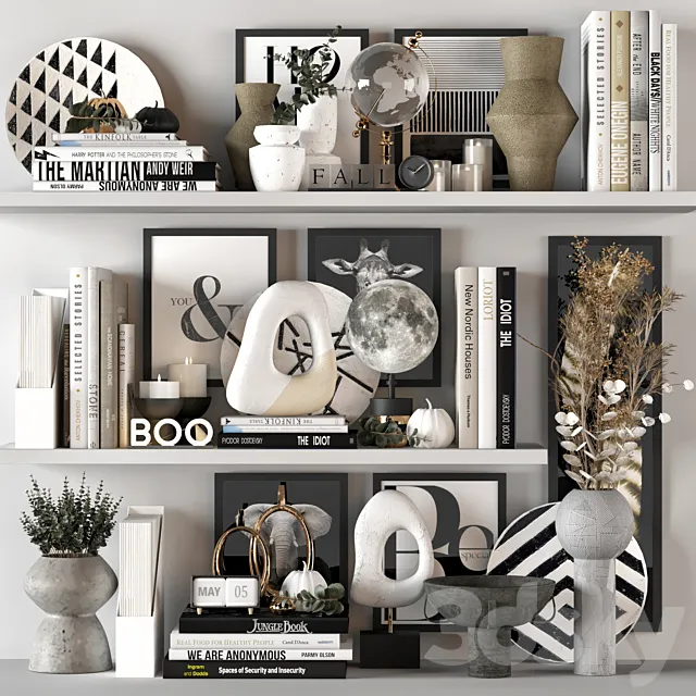 Fall decorative set 3rd-fall 3ds Max