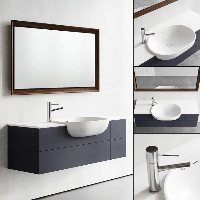 Falper Viaveneto Soft Vanity Unit Set 1 3dsMax Model
