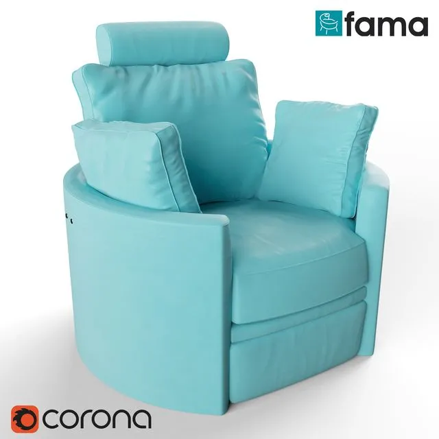 Fama Leather Moon Chair 3dsMax Model