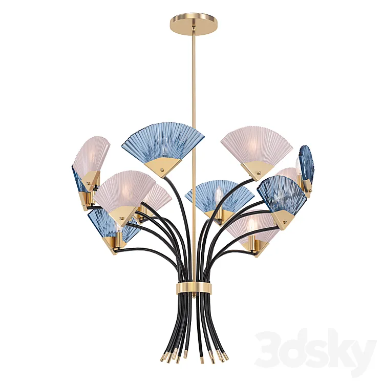 Fan chandelier 3DS Max Model