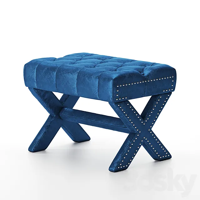 Fantastic X Bench Ottoman 3ds Max