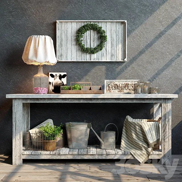 Farm house decoration set 3ds Max