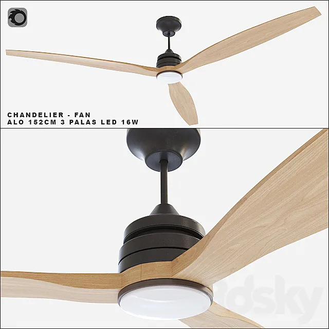 Faro Barcelona – ceiling fan ALO 152CM 3DSMax File