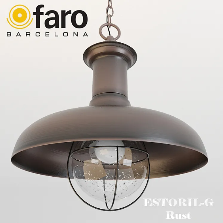 Faro ESTORIL-G Rust pendant lamp 3DS Max
