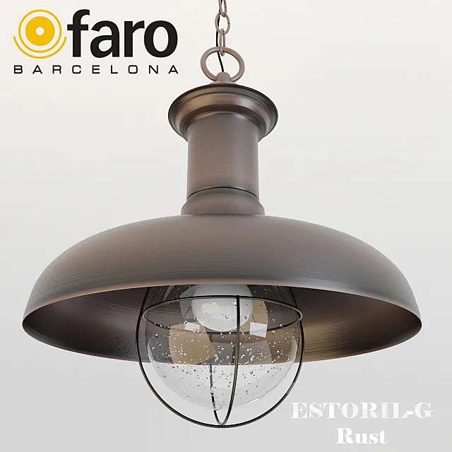 Faro ESTORIL-G Rust pendant lamp 3DSMax File