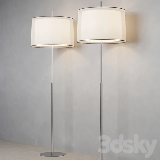 Faro SABA Matt nickel floor lamp 3ds Max