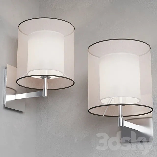 Faro SABA Matt nickel wall lamp 3ds Max