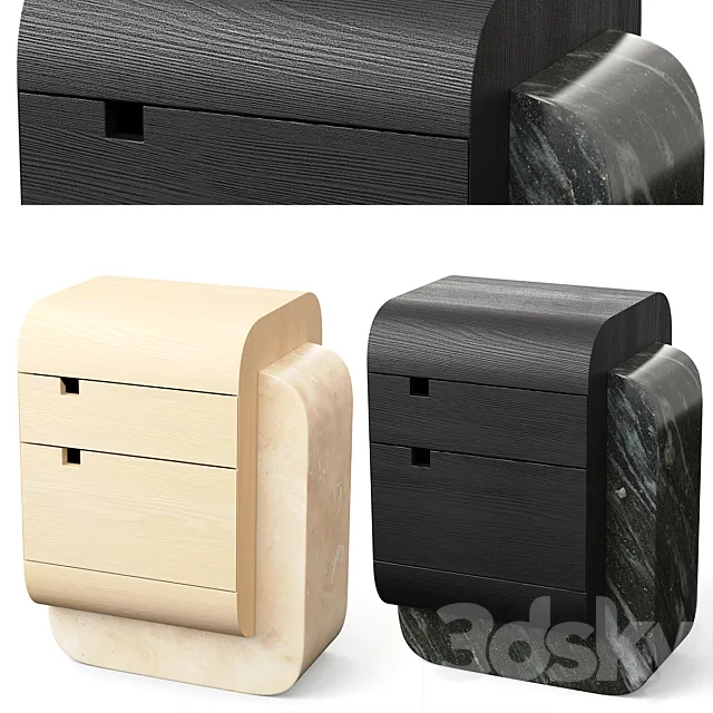 Faros by Charles Kalpakian bedside table 3ds Max