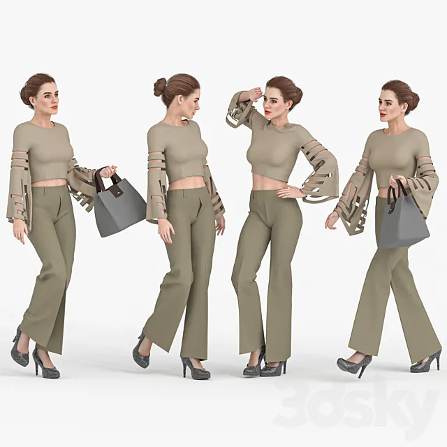 Fashion Woman 04 Poses 3ds Max