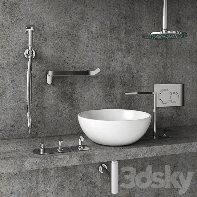 faucets and accessories Bagno Design 3DS Max Model