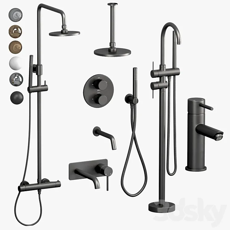 Faucets and shower sets Lusso set 2 3DS Max