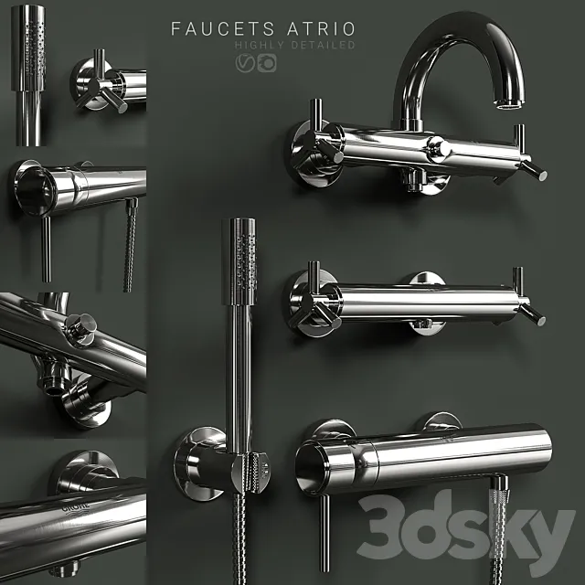 Faucets Grohe Atrio 3 3ds Max