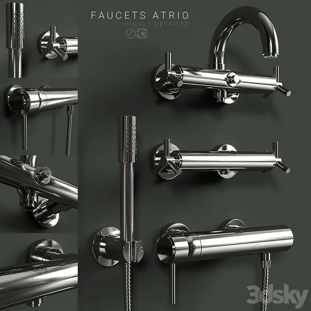 Faucets Grohe Atrio 3 3dsMax Model