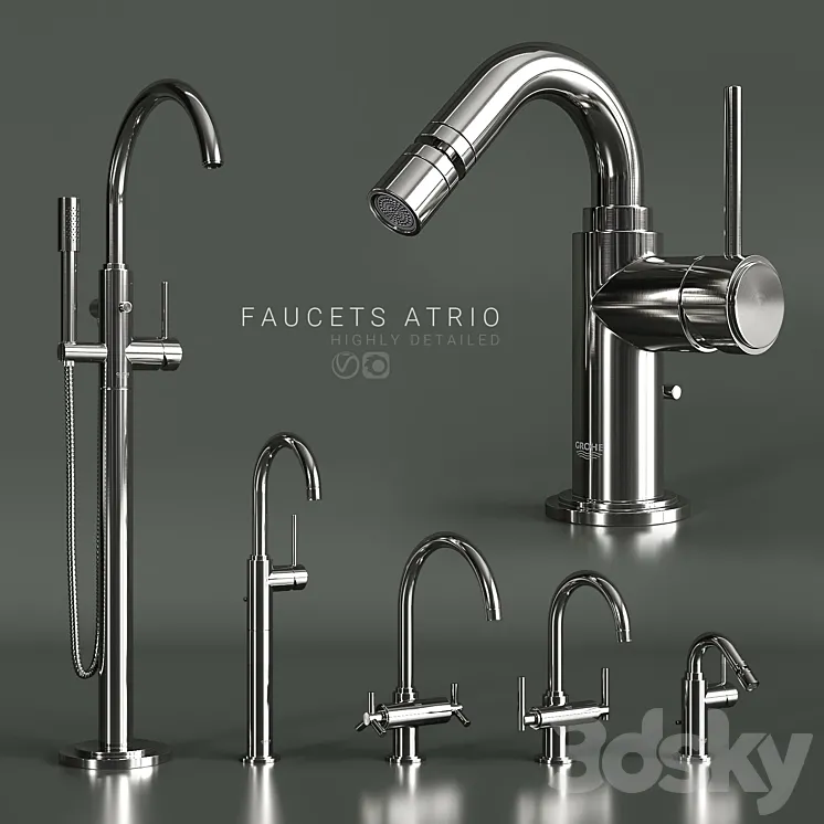 Faucets grohe atrio 3DS Max