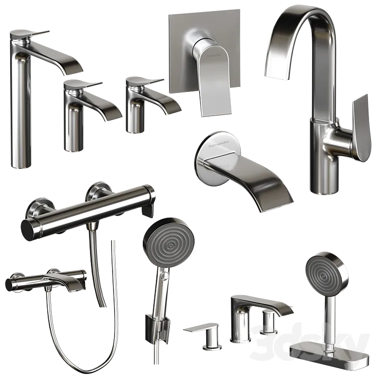 Faucets shower heads Hansgrohe Vivenis 3DS Max Model