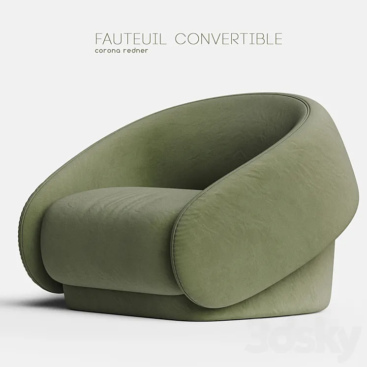 FAUTEUIL CONVERTIBLE ARMCHAIR 3DS Max