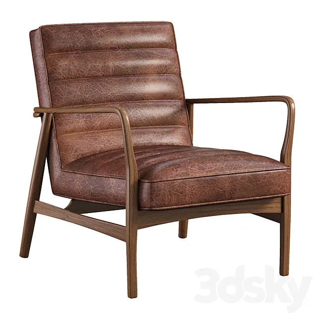 Fauteuil lounge en cuir Datsun 3ds Max
