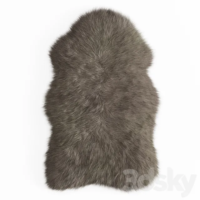 Faux Fur Mongolian Rug 3ds Max