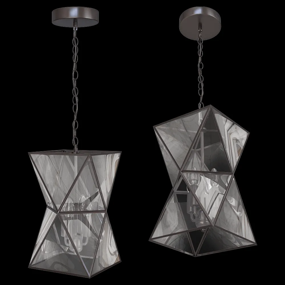 FAVOURITE – Chandelier Polihedron 1919-4P 3ds Max