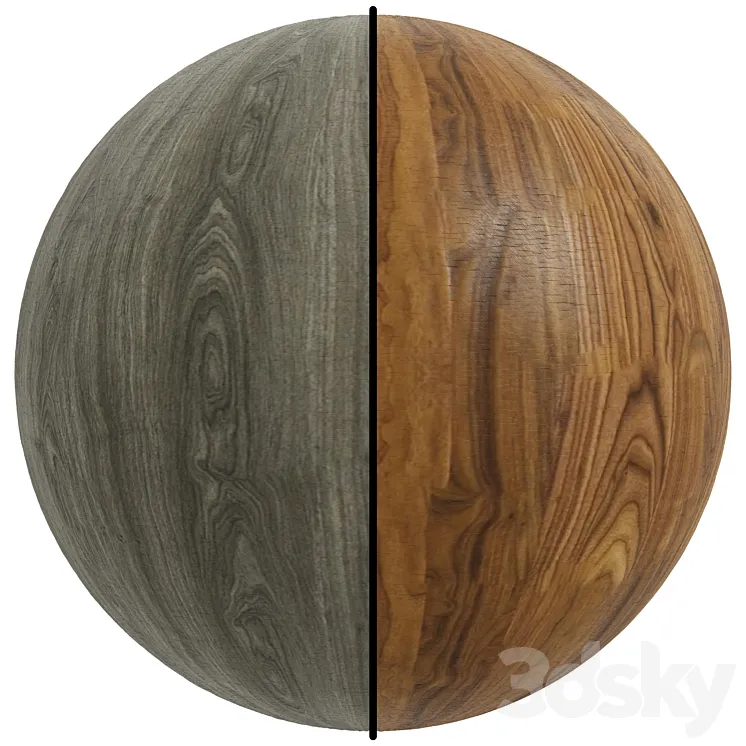 FB242 Matte varnish wood effect old | 2 Mate | PBR | Seamless 3DS Max