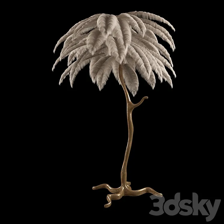 Feather floor light 3DS Max