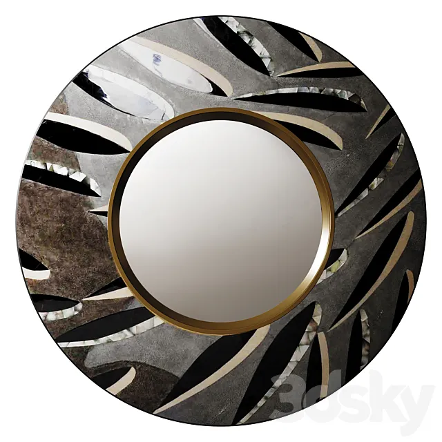 Feather Pattern Mirror 3dsMax Model