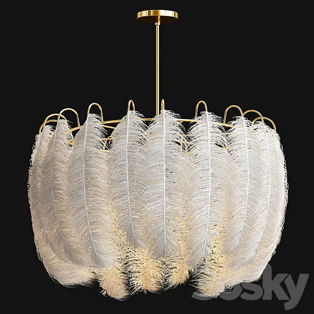 Feather Pendant Lamp 3DS Max Model