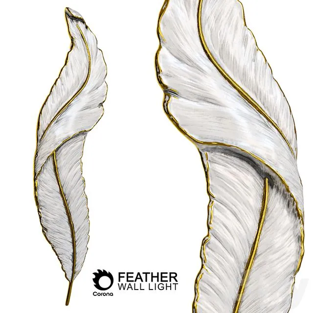 Feather Wall Light 3dsMax Model