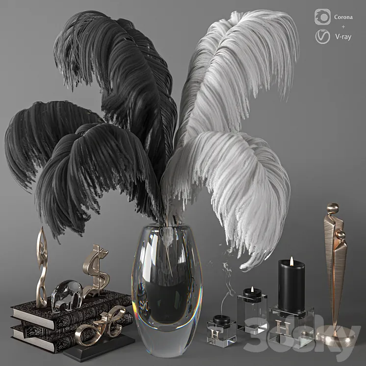 Feathers Decorative Set C 3DS Max