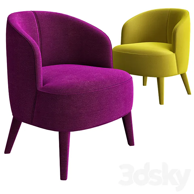 Febo armchairs antonio citterio 2 3ds Max