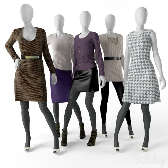 Female mannequins 3dsMax Model