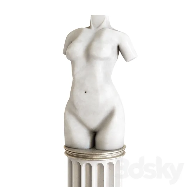 Female Torse Sculpture 3DSMax File