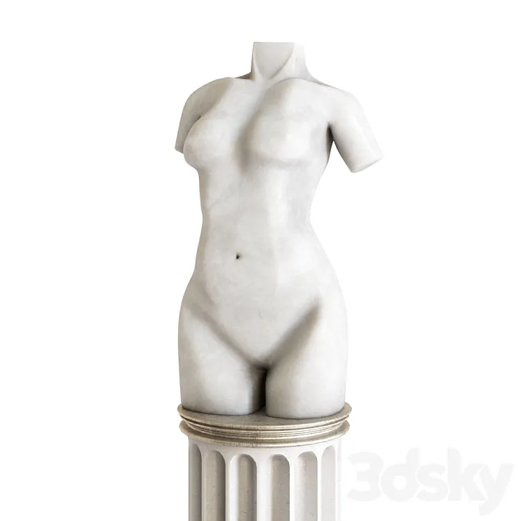 Female Torse Sculpture 3DS Max Model