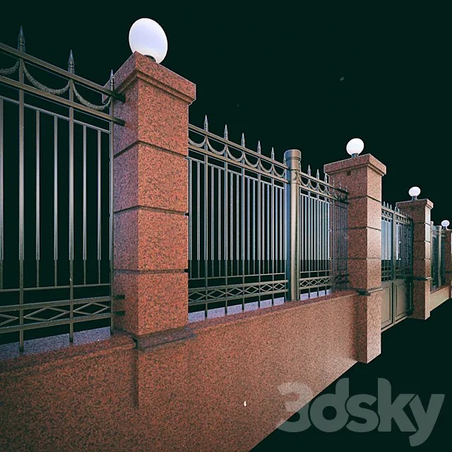 Fence administration 3DS Max Model