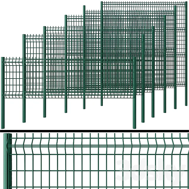 Fence for gates and gates 3DS Max Model