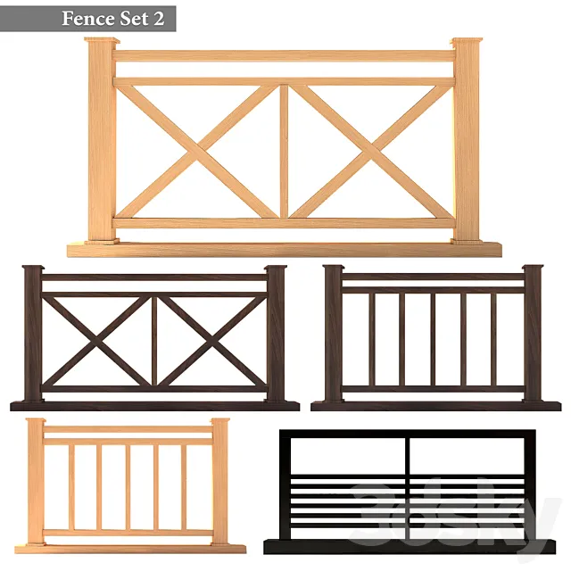 Fence Set 02 3DS Max Model