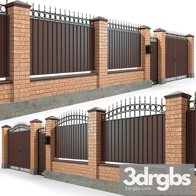Fence With Gate and Wicket 5 3dsmax Download