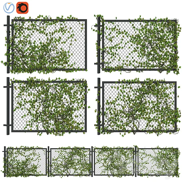 Fence with ivy v1 3ds Max