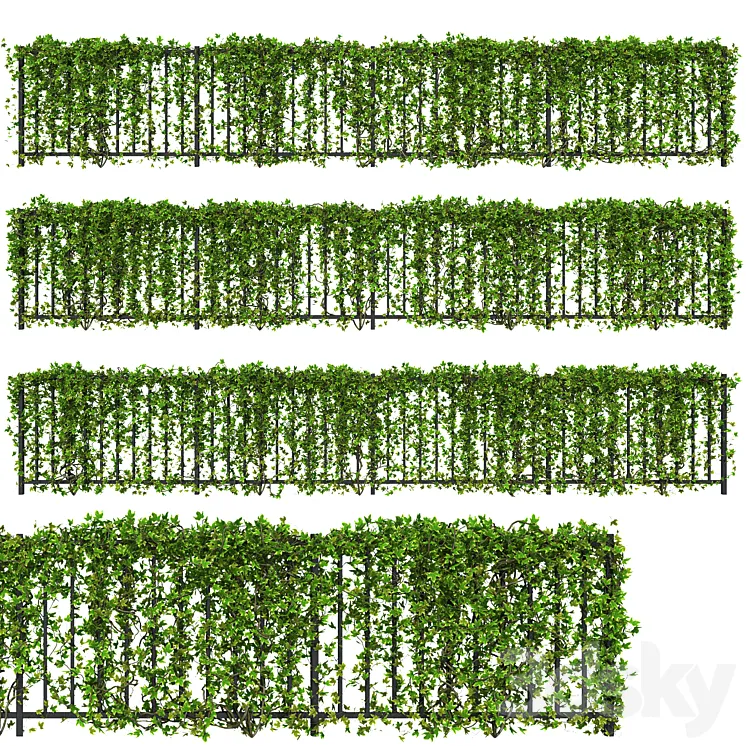 Fence with Ivy v16 3DS Max Model