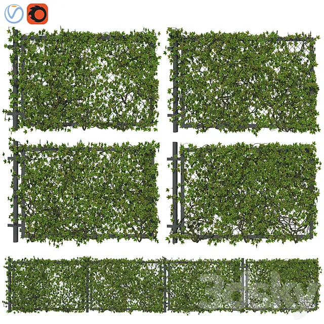 Fence with ivy v2 3ds Max