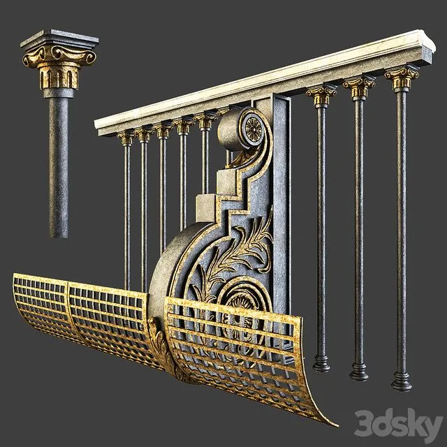 Fencing (classical) 3dsMax Model