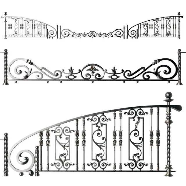 Fencing facade element metal 3dsMax Model