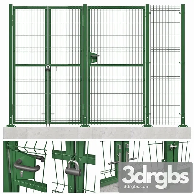 Fencing System 3D Panels 3dsmax Download