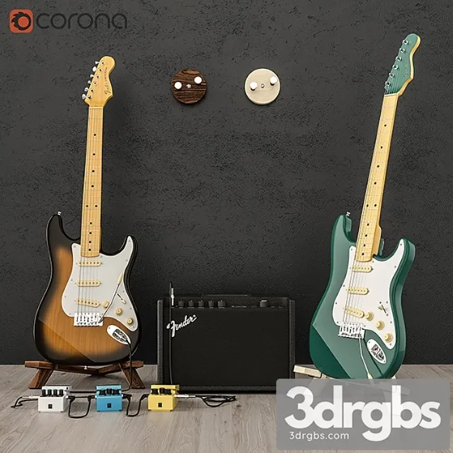 Fender Guitar Set 3dsmax Download