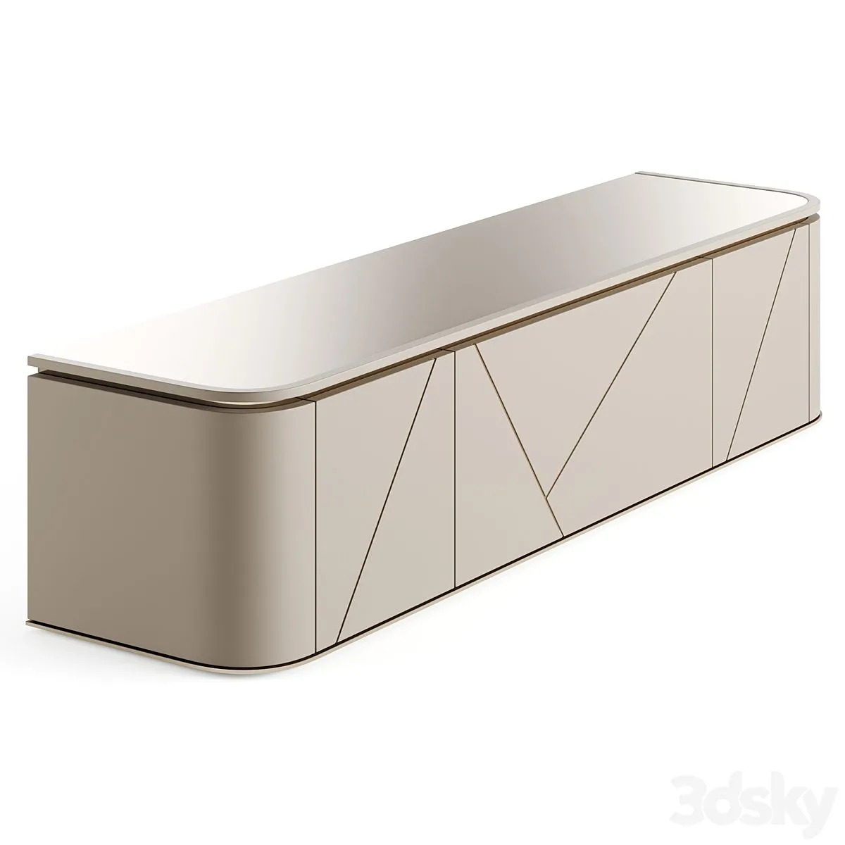 Fendi ANTIUS Low Cabinet Lacquer 3dsMax Model