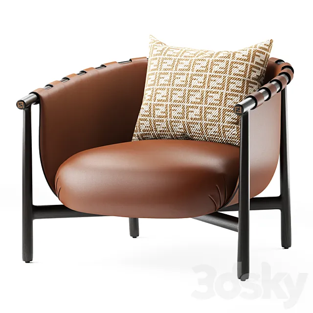 Fendi armchair Cleo 3DS Max Model