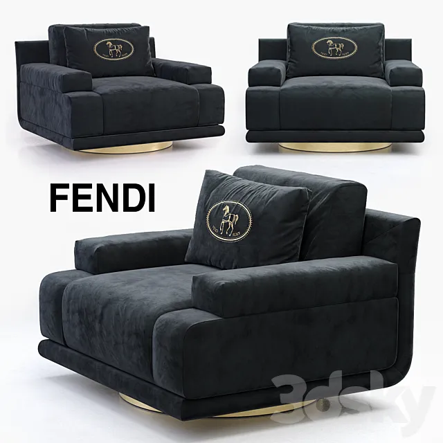 Fendi Artu armchair 3DS Max Model