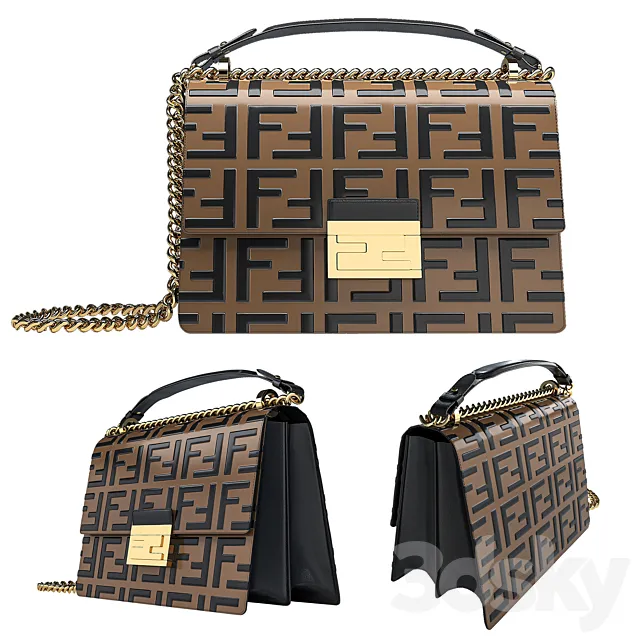 Fendi bags KAN U 3DSMax File